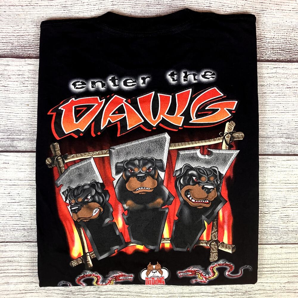 Vintage 1990s Enter The Dawg Double Sided T-shirt